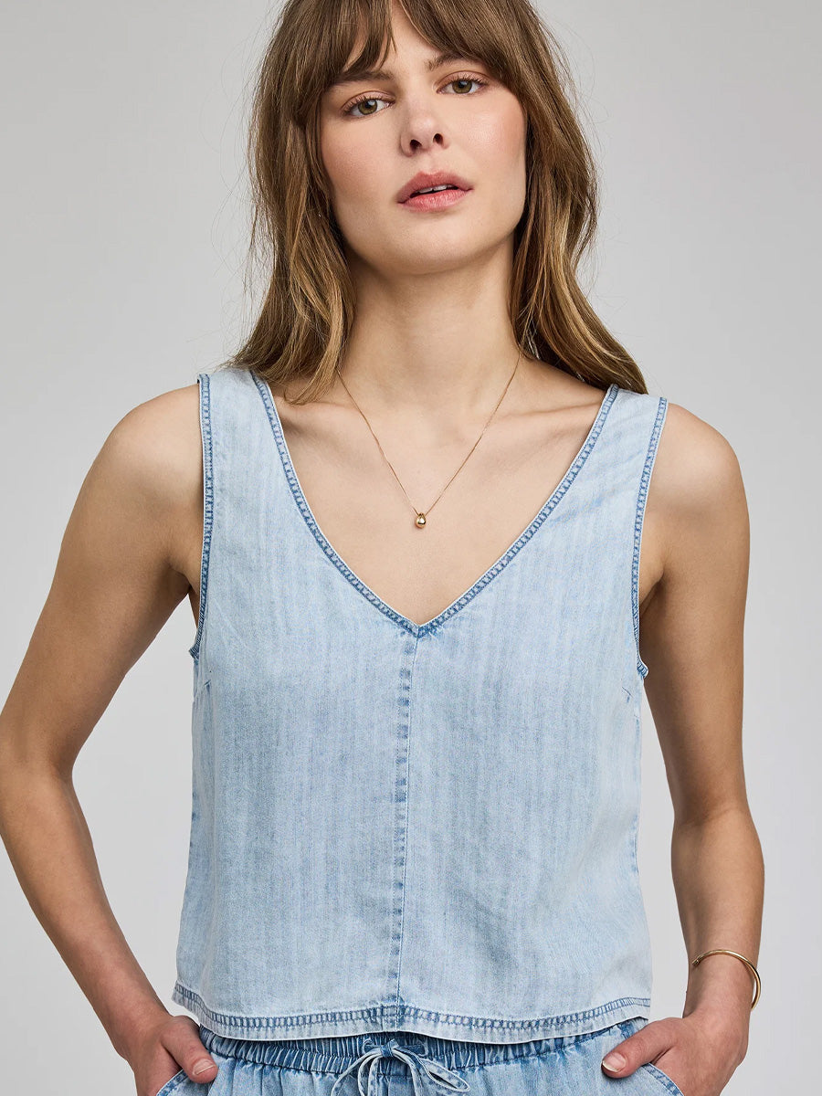 GENTLE FAWN COLETTE TOP - LIGHT BLUE TANK TOPS GENTLE FAWN