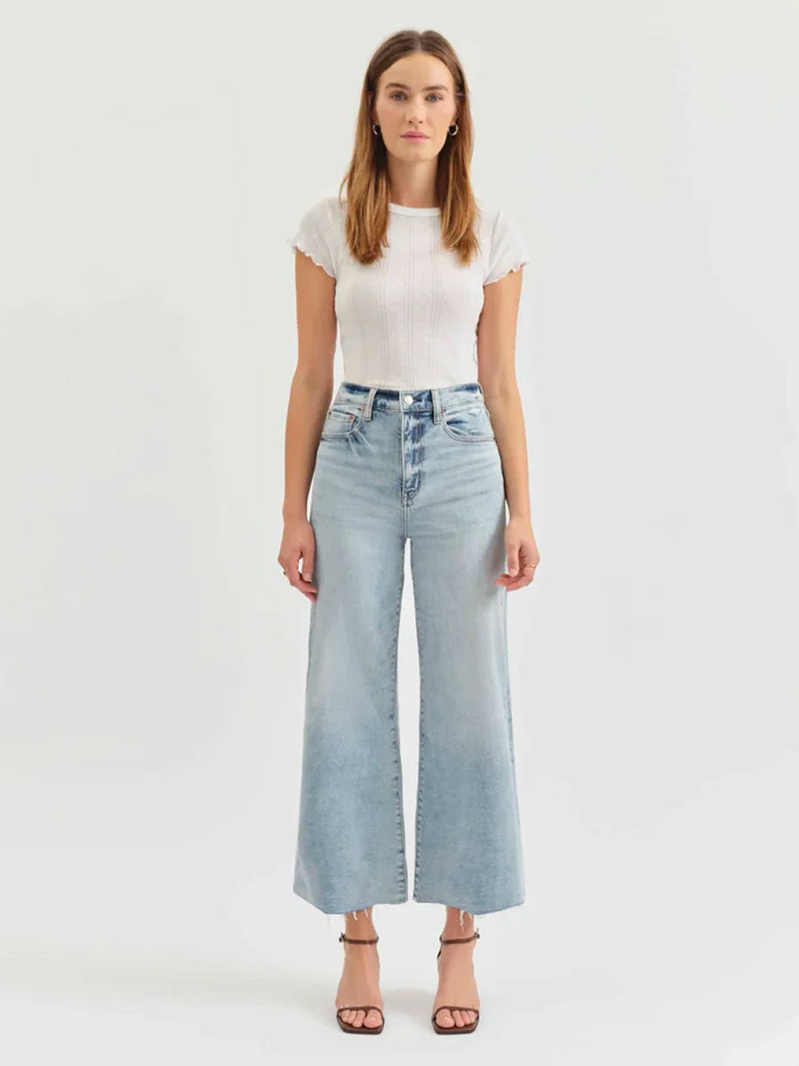 DAZE PLEASER HIGH RISE WIDE ANKLE - MIRACLE JEANS DAZE DENIM