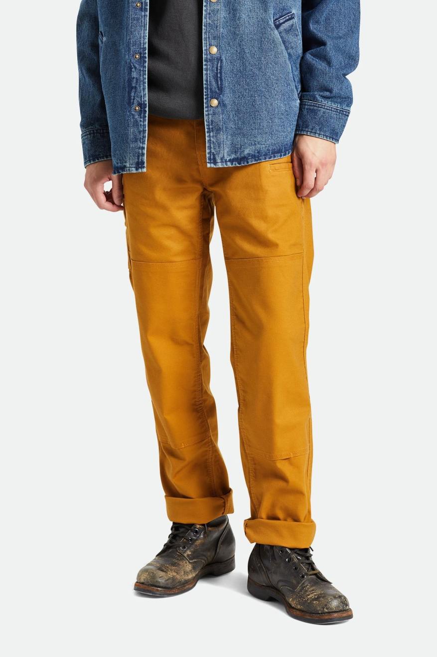 BRIXTON BUILDERS CARPENTER PANT - GOLDEN BROWN PANTS BRIXTON   