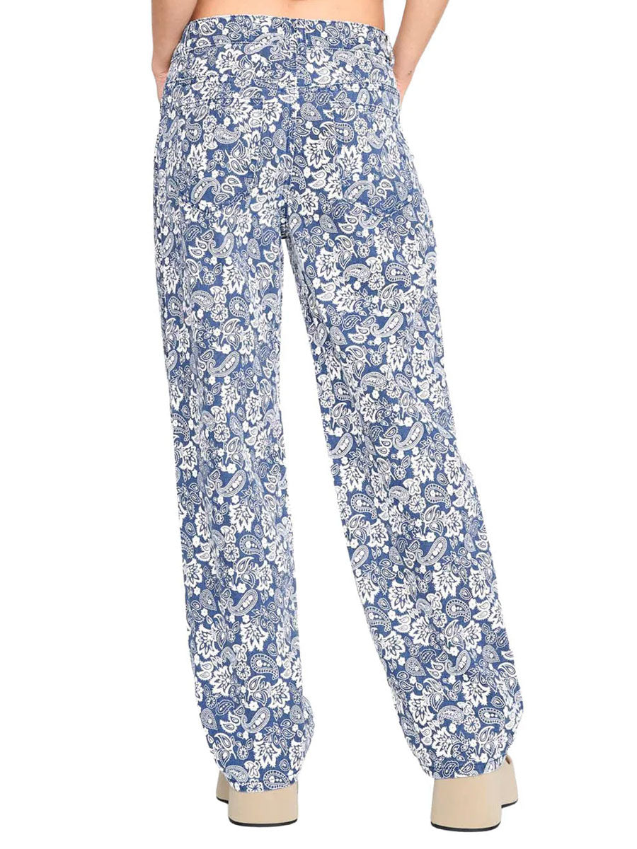PAISLEY DENIM PANTS - BLUE PANTS 24 COLOURS