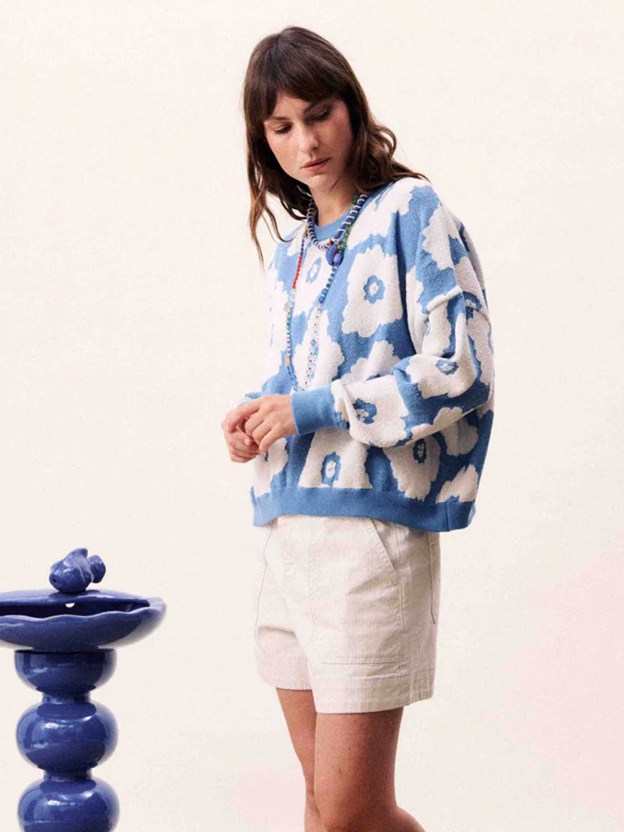 FRNCH DULSE SWEATER - BLEU JEAN SWEATERS FRNCH