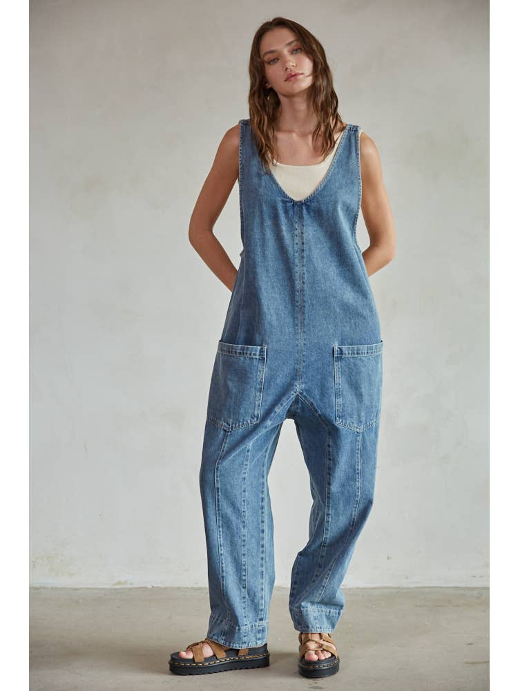 MAXWELL DENIM OVERALL JEANS -   