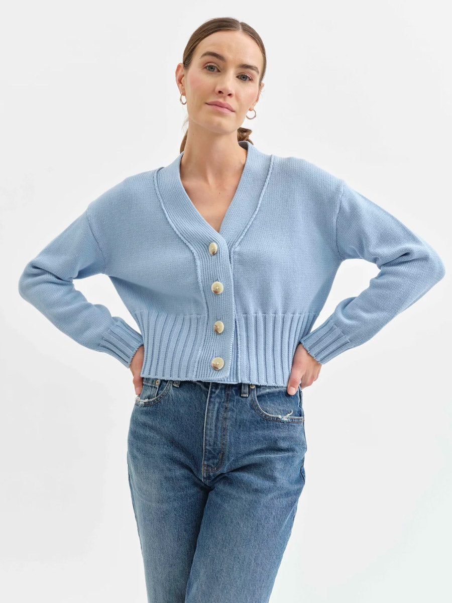 DAZE DENIM EDEN CARDIGAN - BLUE EYES SWEATER DAZE DENIM