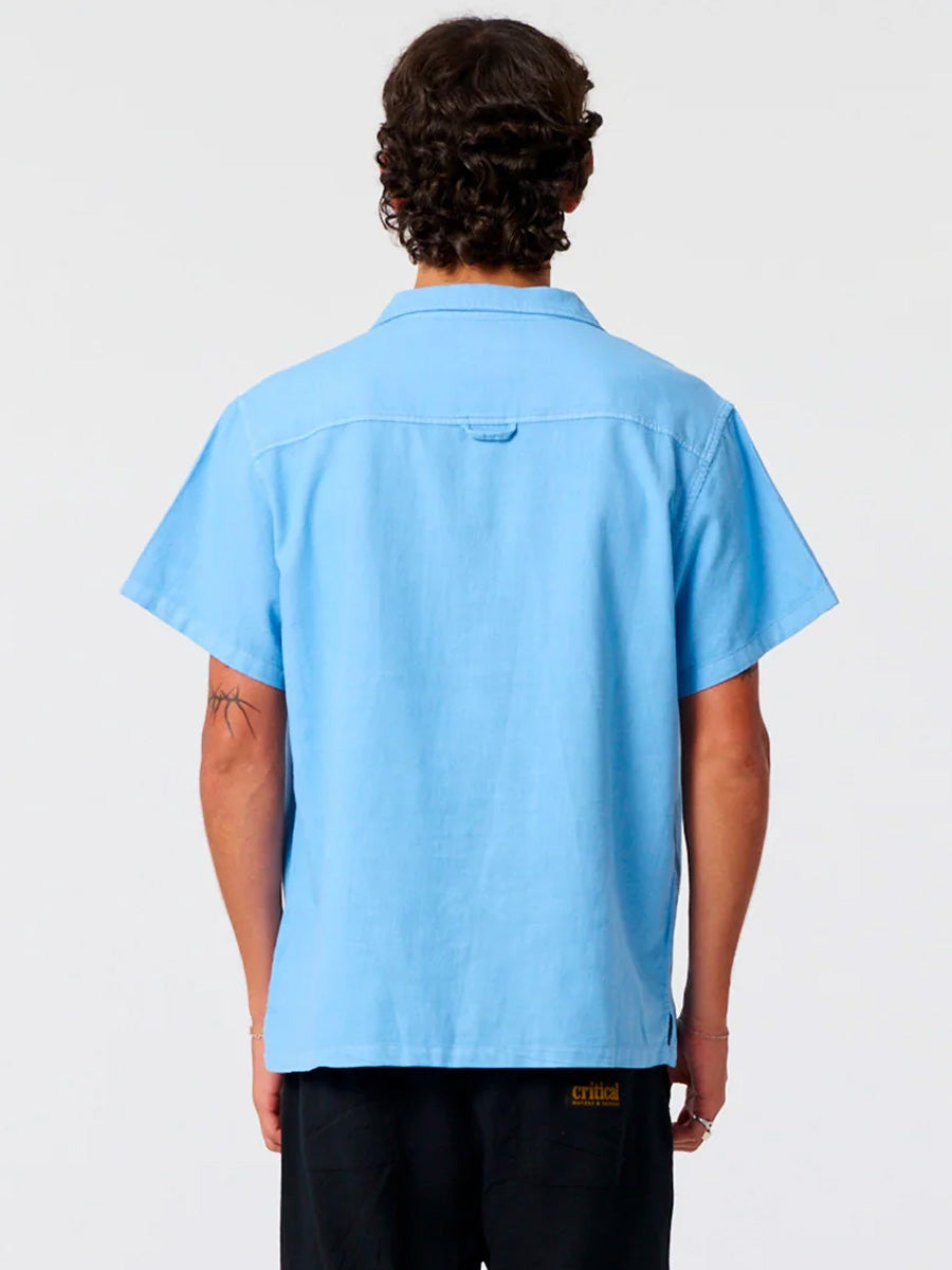CRITICAL SLIDE ERNIE RESORT SHORT-SLEEVE SHIRT - BLUE SHIRTS CRITICAL SLIDE