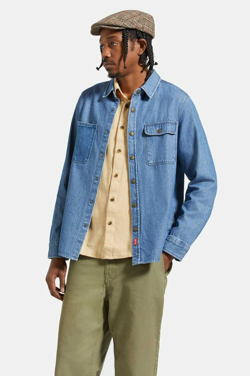 BRIXTON MC ASSEMBLY OVERSHIRT  - UNION HERRINGBONE SHIRT BRIXTON   