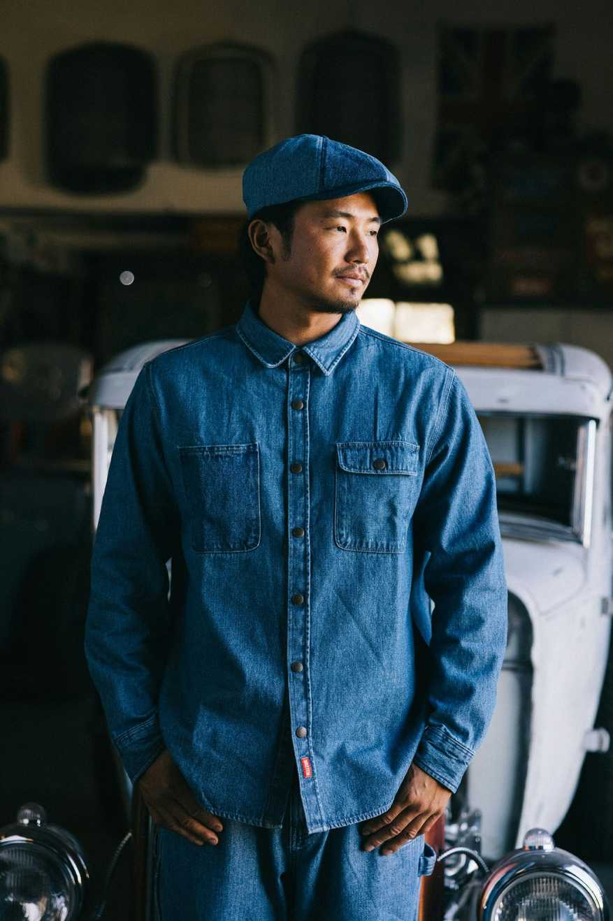 BRIXTON MC ASSEMBLY OVERSHIRT  - UNION HERRINGBONE SHIRT BRIXTON   