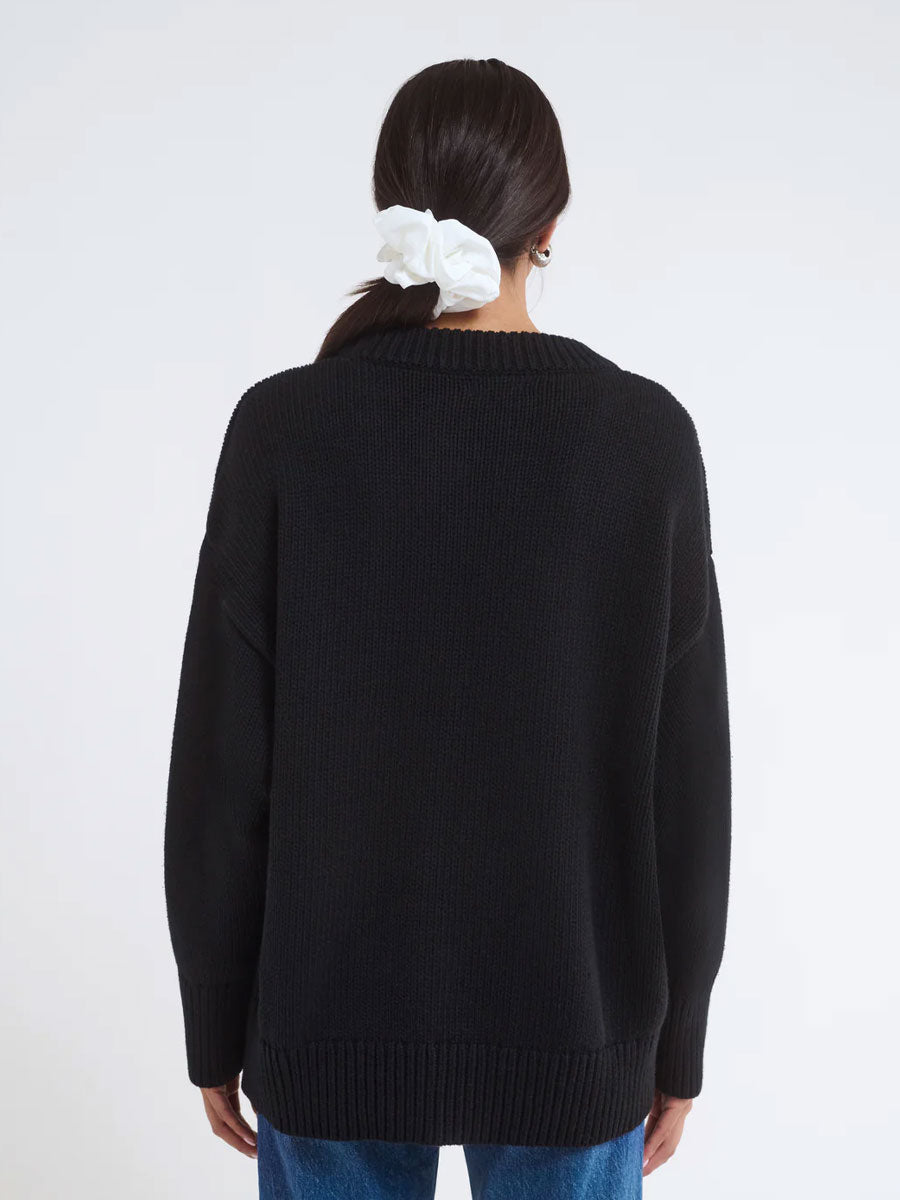 FAIRE ISLE SWEATER - BLACK SWEATERS RUMORED