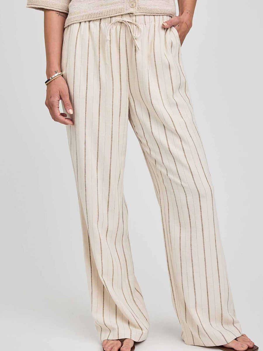 GENTLE FAWN FINLEY LINEN PANT - LINEN STRIPE PANTS GENTLE FAWN