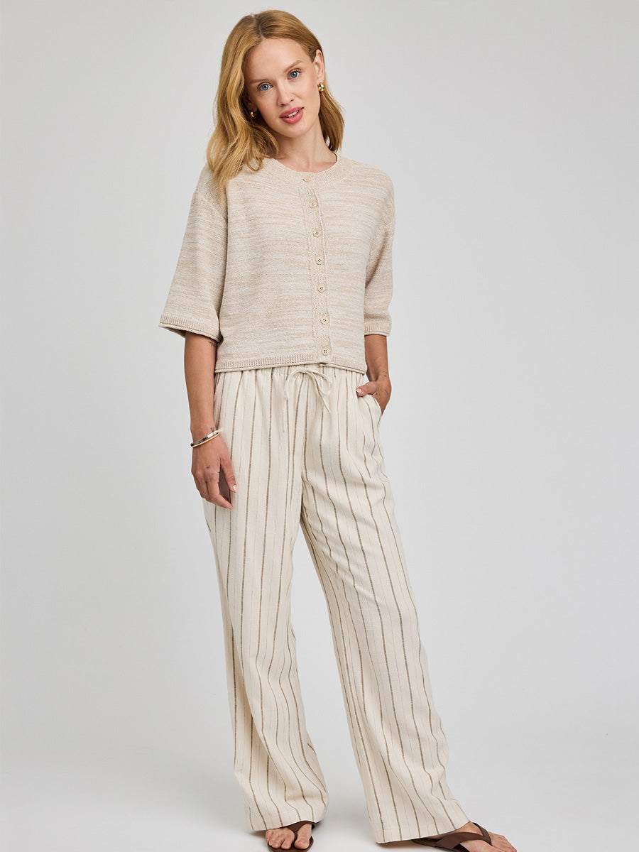 GENTLE FAWN FINLEY LINEN PANT - LINEN STRIPE PANTS GENTLE FAWN