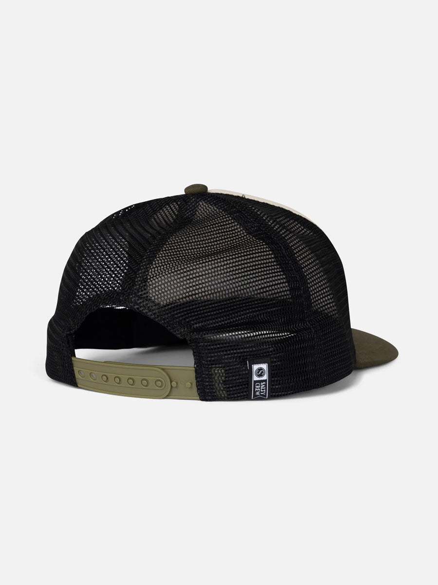 SALTY CREW GOOD TIMES FOAMIE TRUCKER - DARK OLIVE HATS SALTY CREW