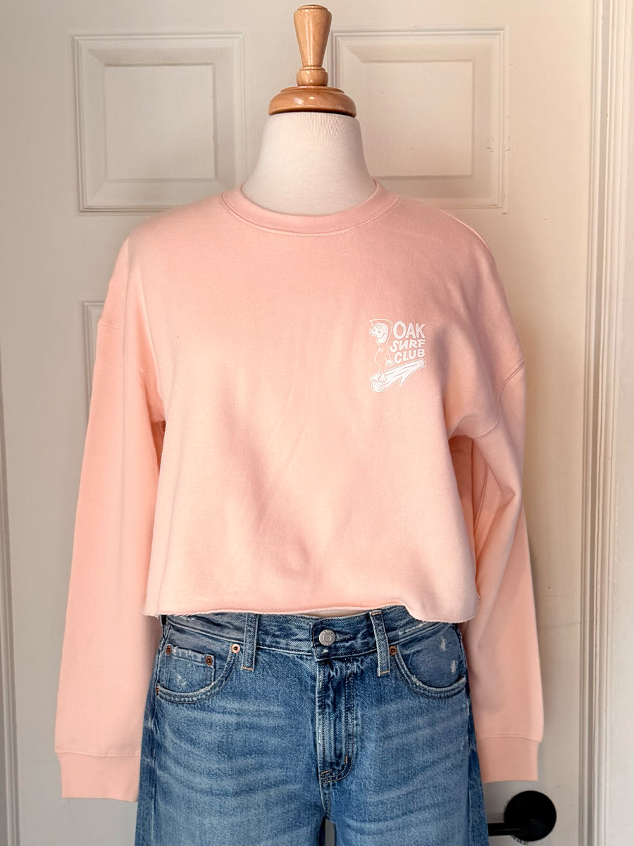 OAK SURF CLUB GROVER CROPPED CREW - BLUSH