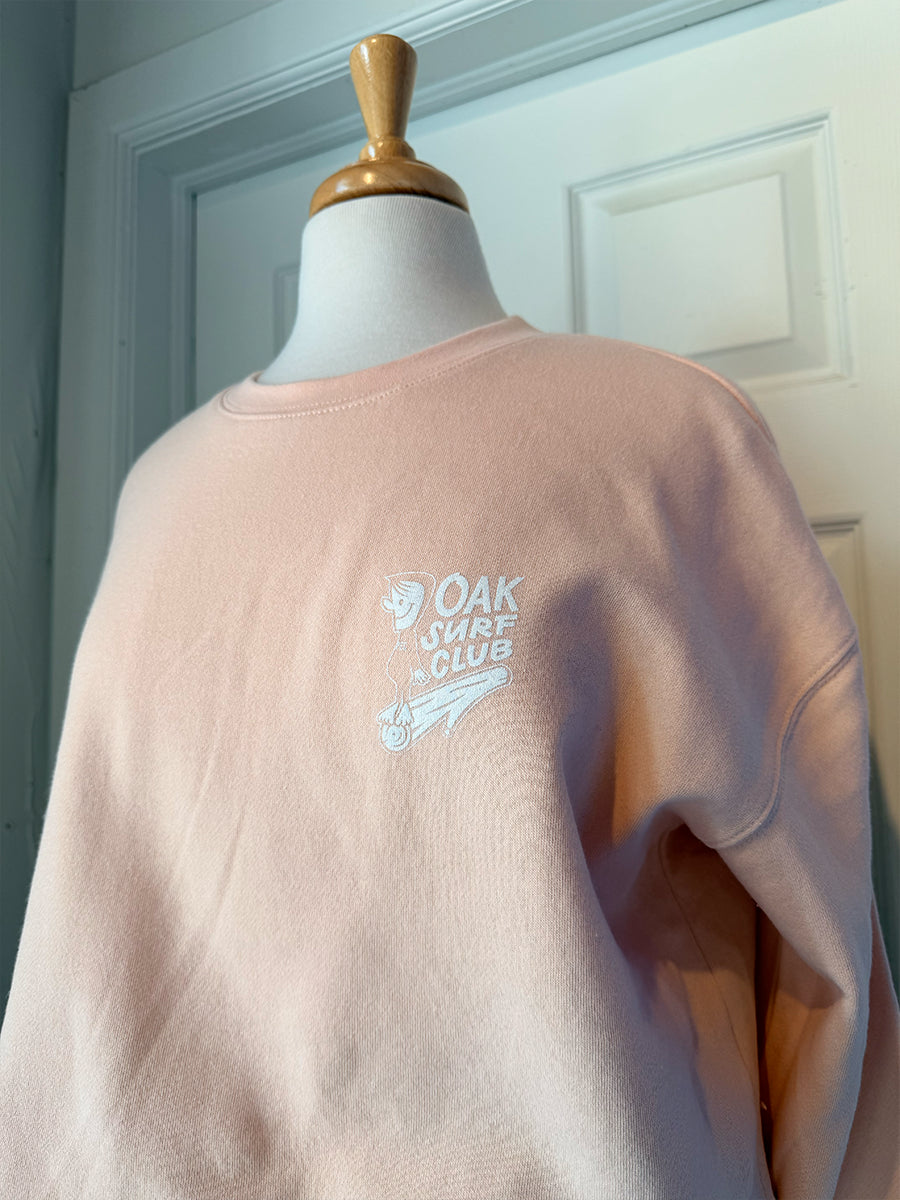 OAK SURF CLUB GROVER CROPPED CREW - BLUSH