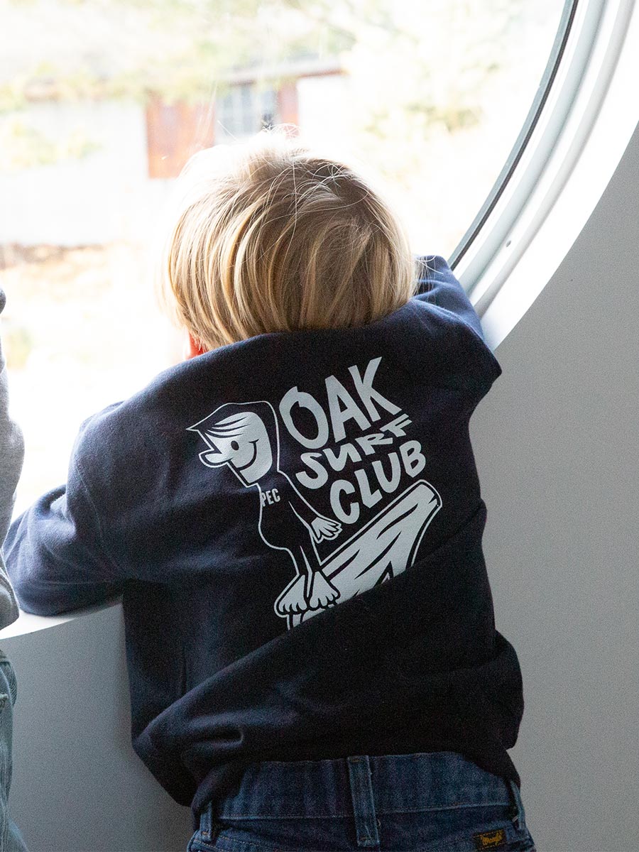 OAK SURF CLUB YOUTH GROVER CREWNECK - NAVY CREWNECK OAK SURF CLUB