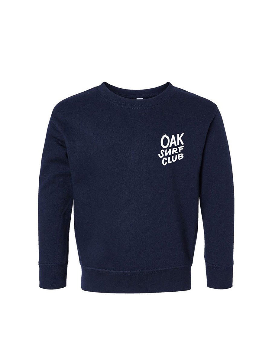 OAK SURF CLUB YOUTH GROVER CREWNECK - NAVY CREWNECK OAK SURF CLUB