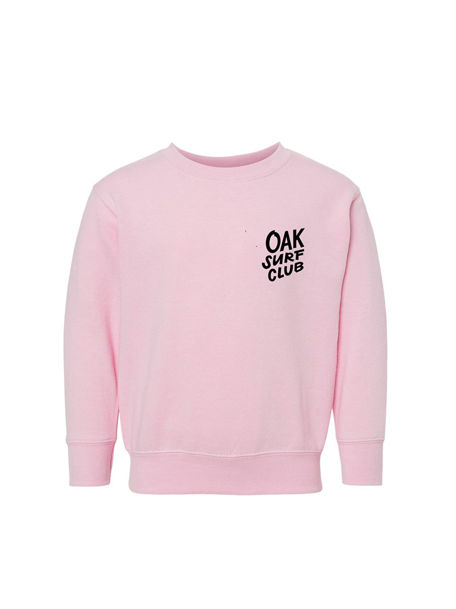 OAK SURF CLUB YOUTH GROVER CREWNECK - PINK CREWNECK OAK SURF CLUB