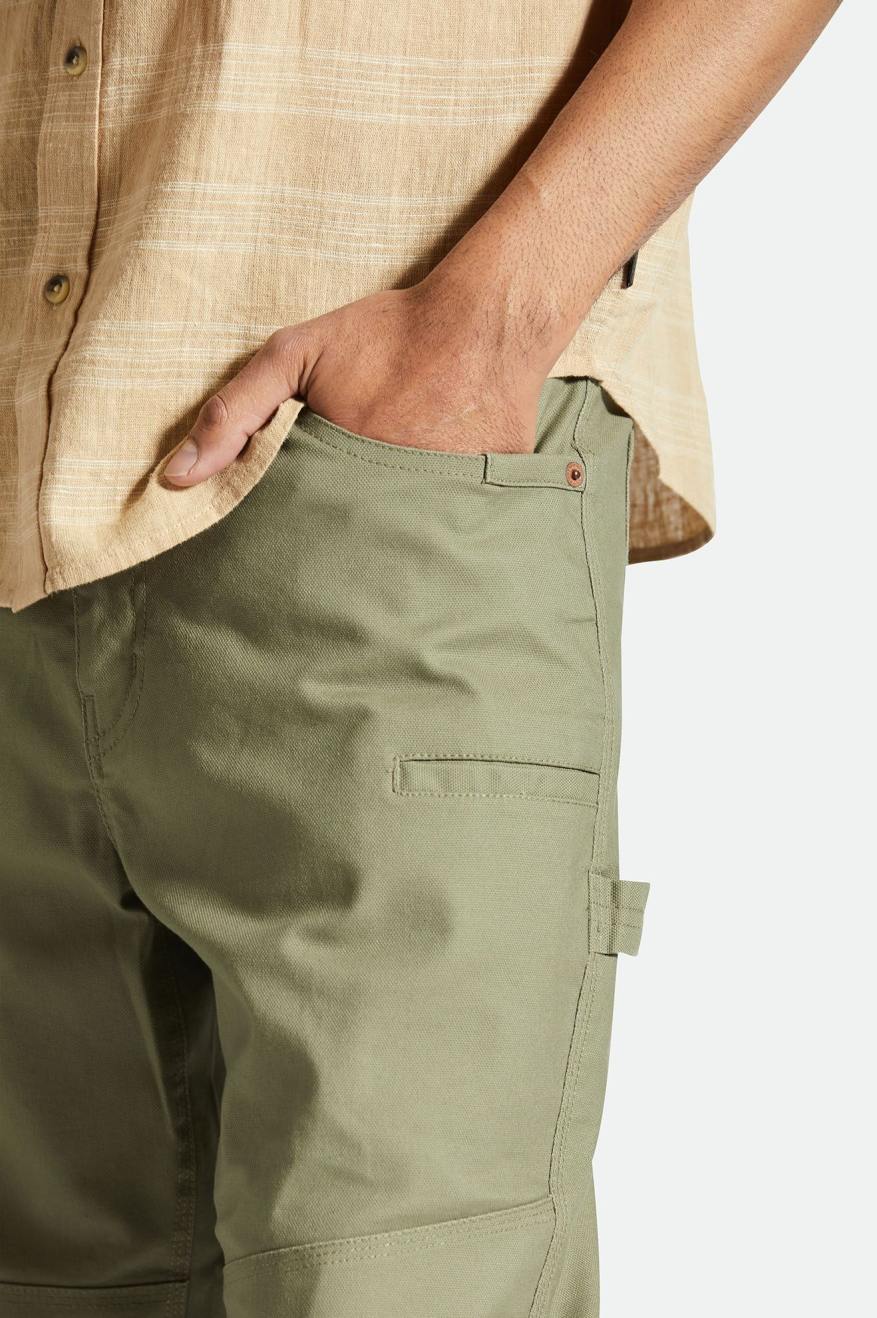 BRIXTON BUILDERS CARPENTER PANT - OLIVE SURPLUS PANTS BRIXTON   