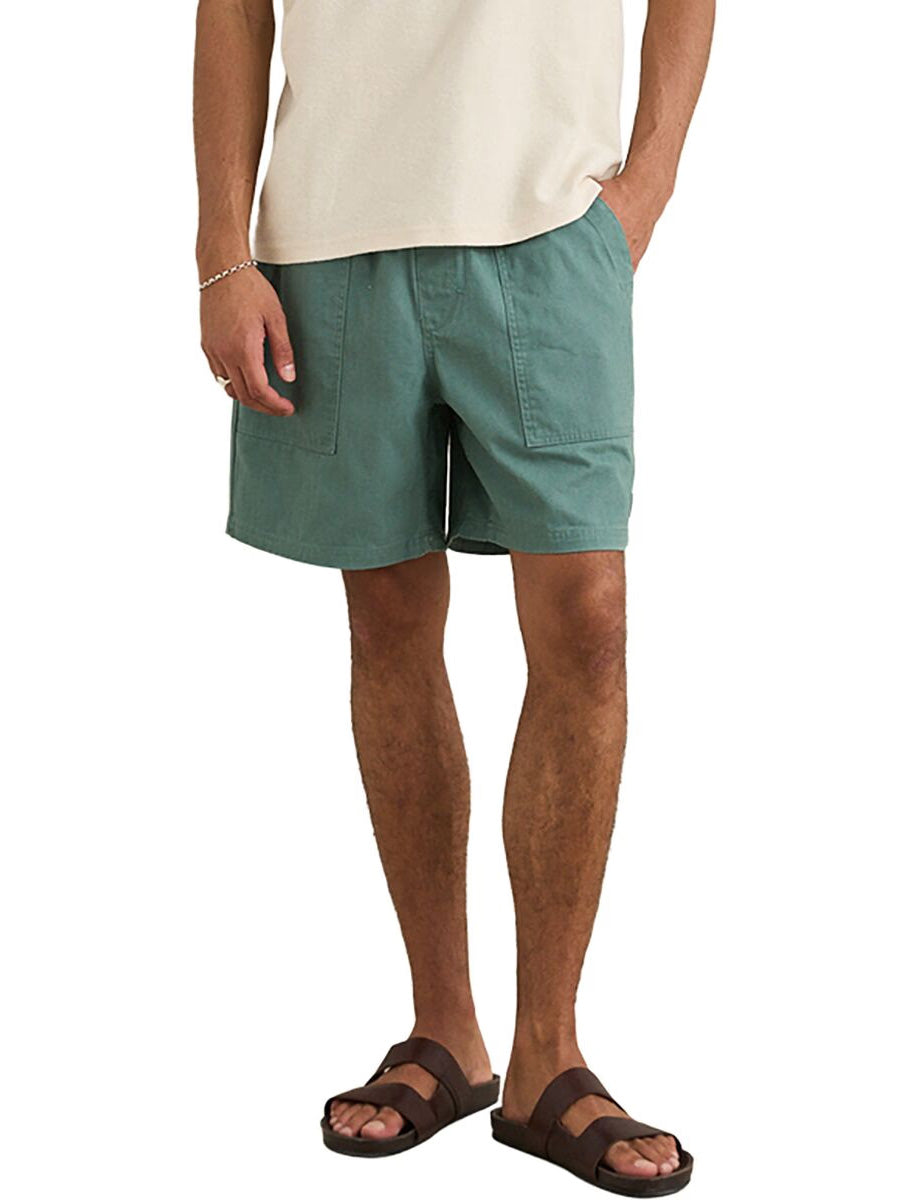 RHYTHM HERRINGBONE JAM SHORT - SEA FOAM SHORTS RHYTHM