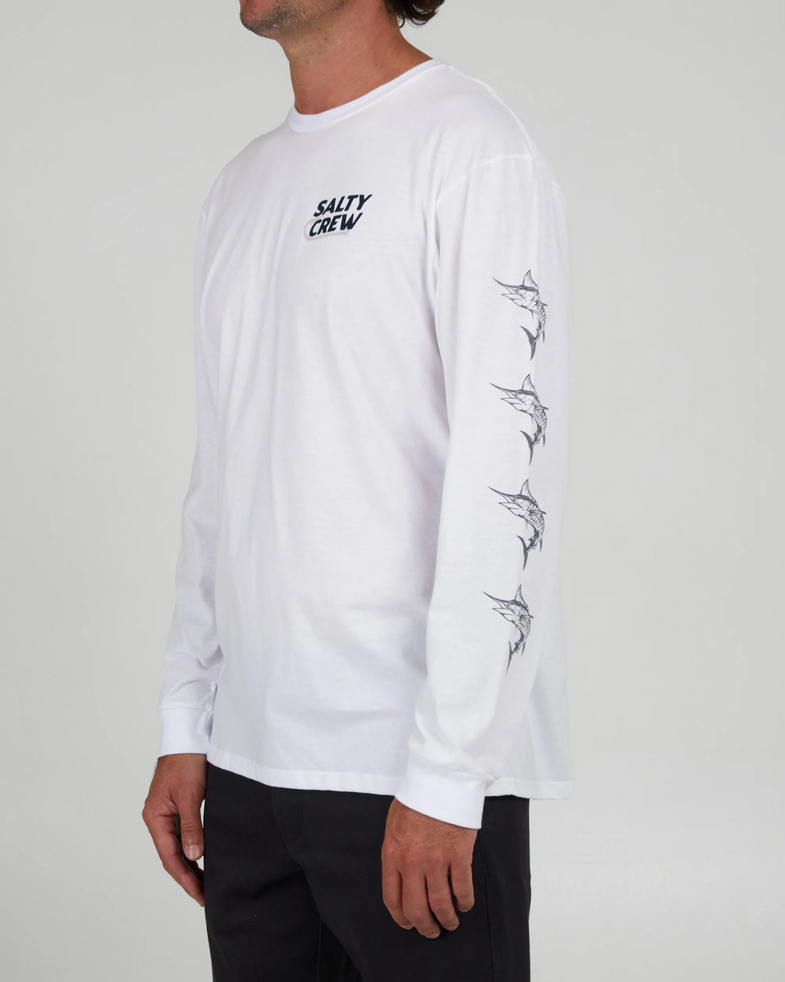 SALTY CREW HOOK UP PREMIUM L/S TEE - WHITE SHIRT SALTY CREW   