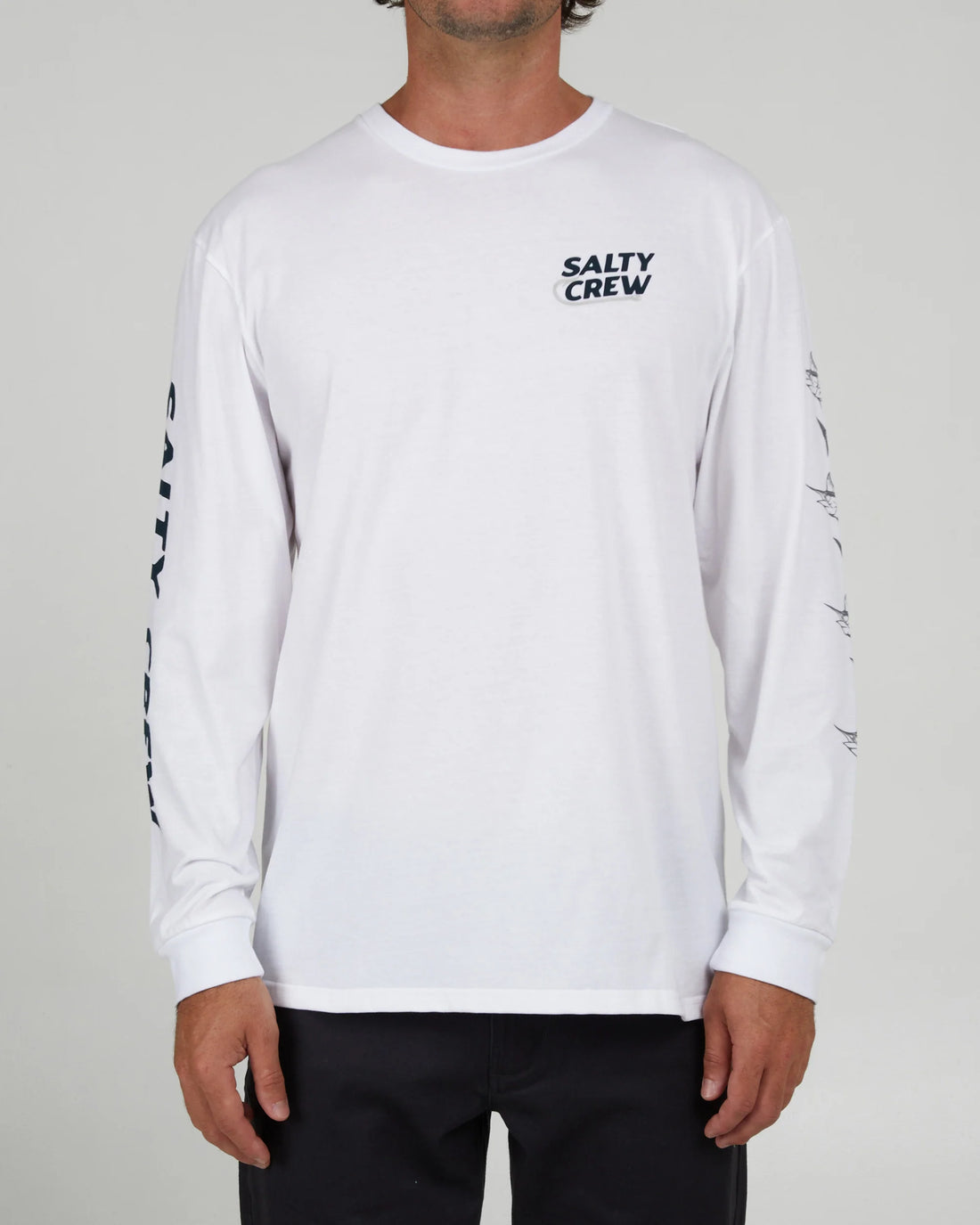 SALTY CREW HOOK UP PREMIUM L/S TEE - WHITE SHIRT SALTY CREW   