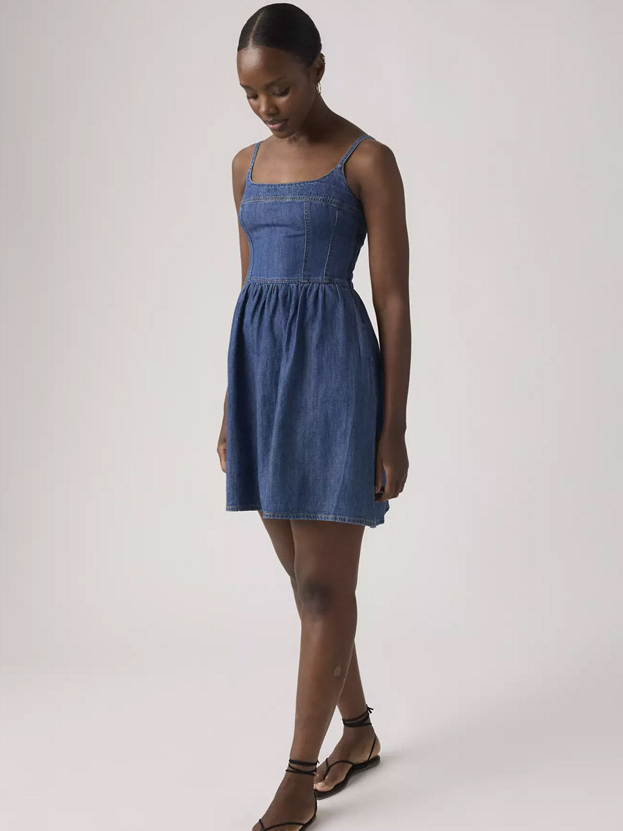 LEVI'S JADINE DENIM DRESS - UNTURNED STONE DRESSES LEVI'S