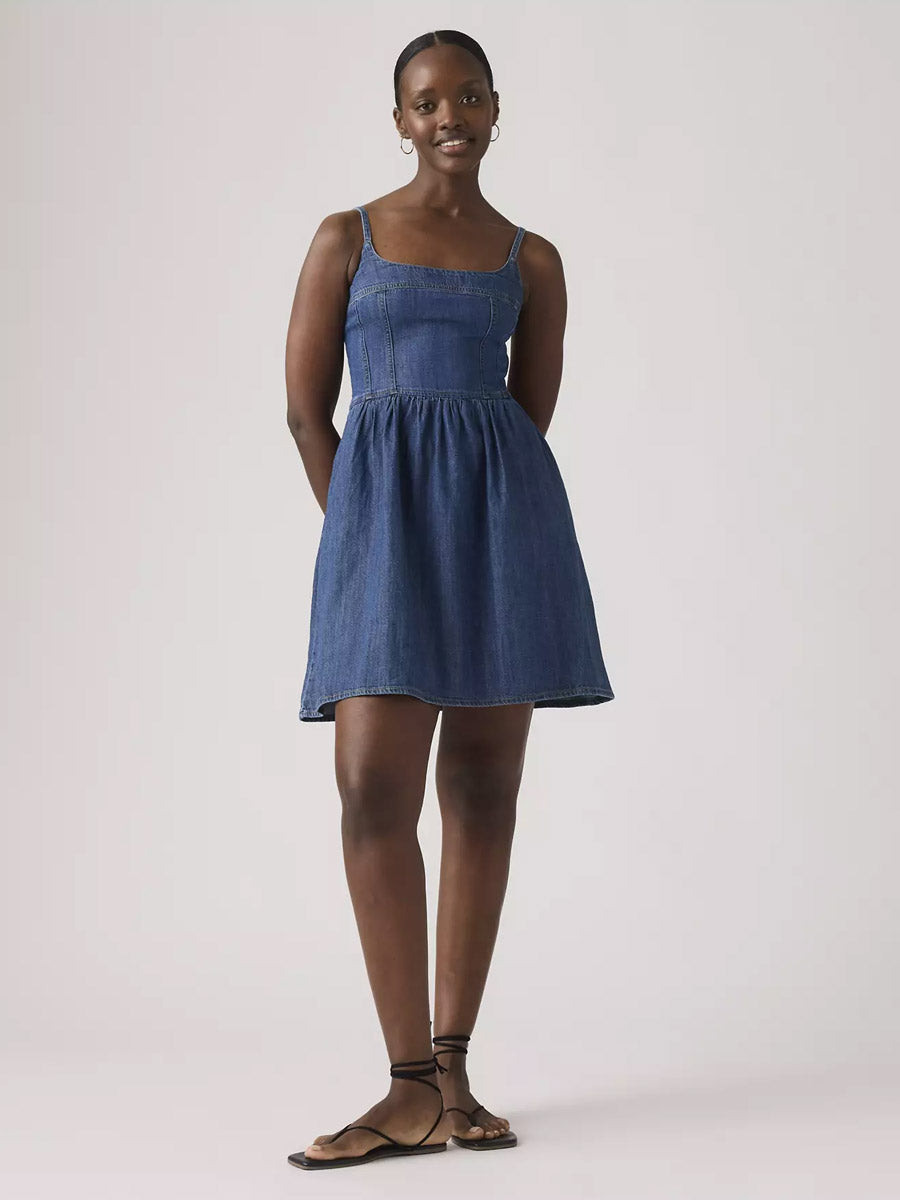 LEVI'S JADINE DENIM DRESS - UNTURNED STONE DRESSES LEVI'S