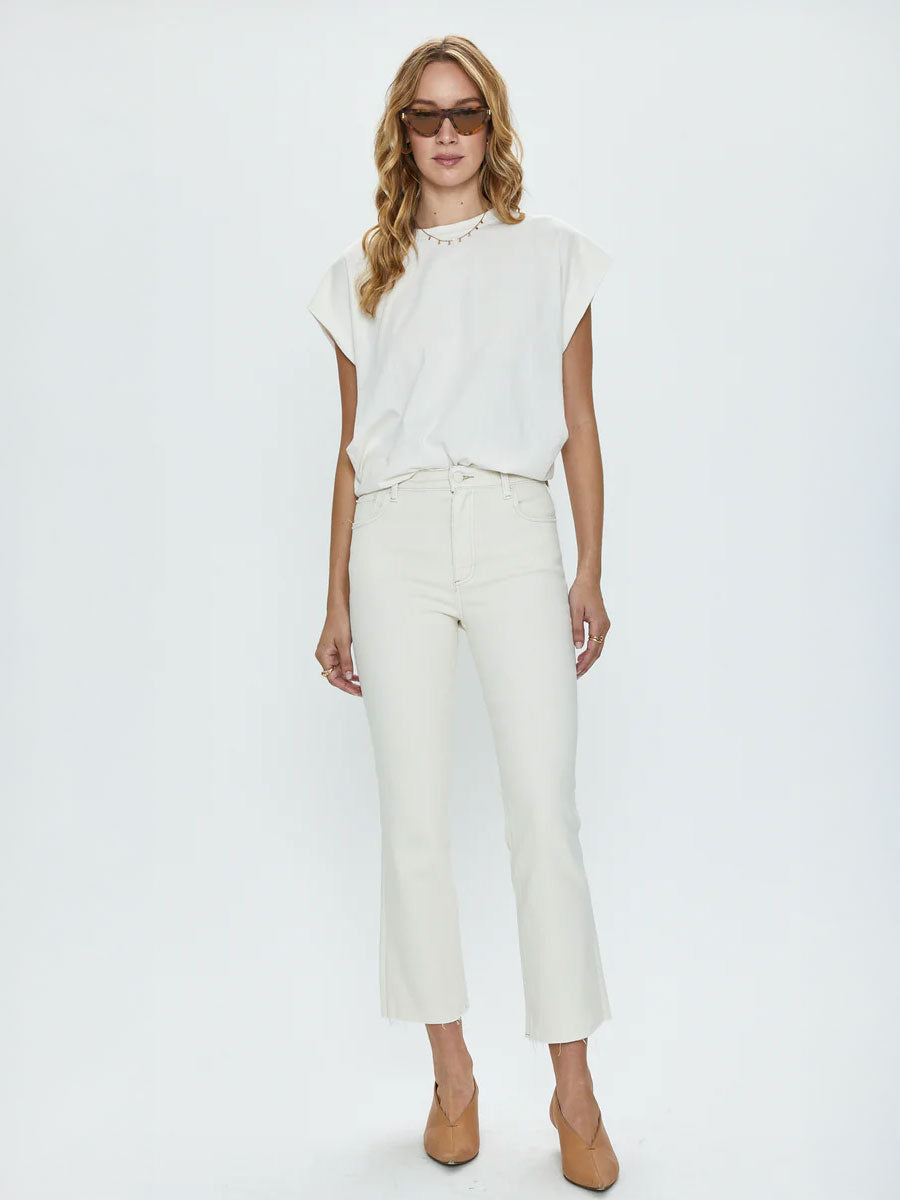 PISTOLA LENNON HIGH RISE CROP BOOT JEAN - SAND STONE JEANS PISTOLA