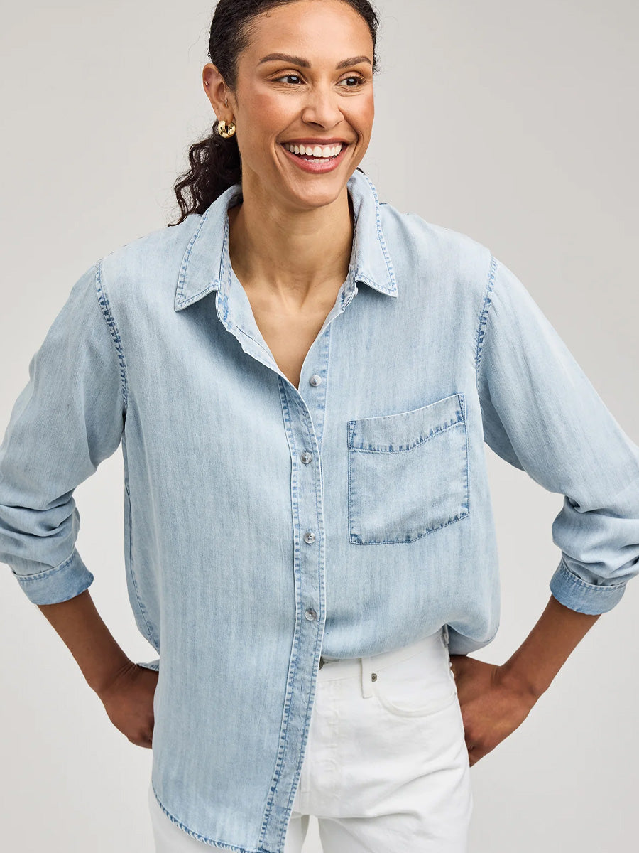 GENTLE FAWN OZZY TOP - LIGHT BLUE SHIRTS GENTLE FAWN