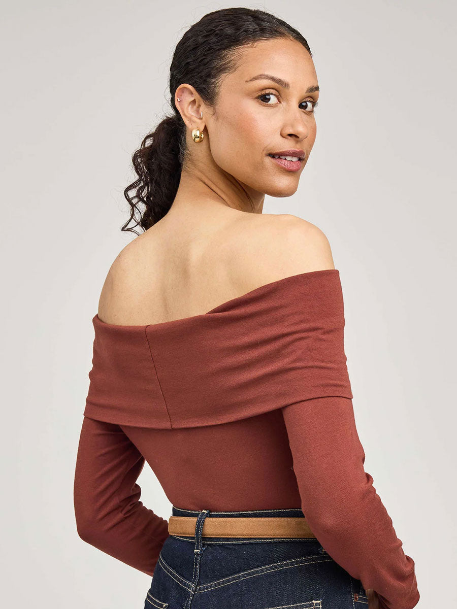 CHARLIZE TOP - MAHOGANY SHIRTS GENTLE FAWN