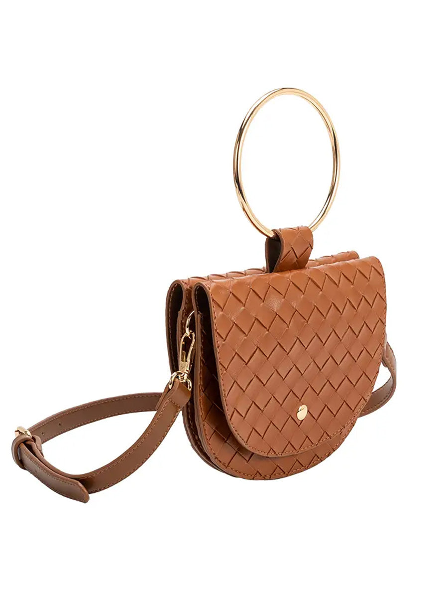 MELIE BIANCO FELIX RECYCLED VEGAN HANDLE BAG - TAN BAG MELIE BIANCO   