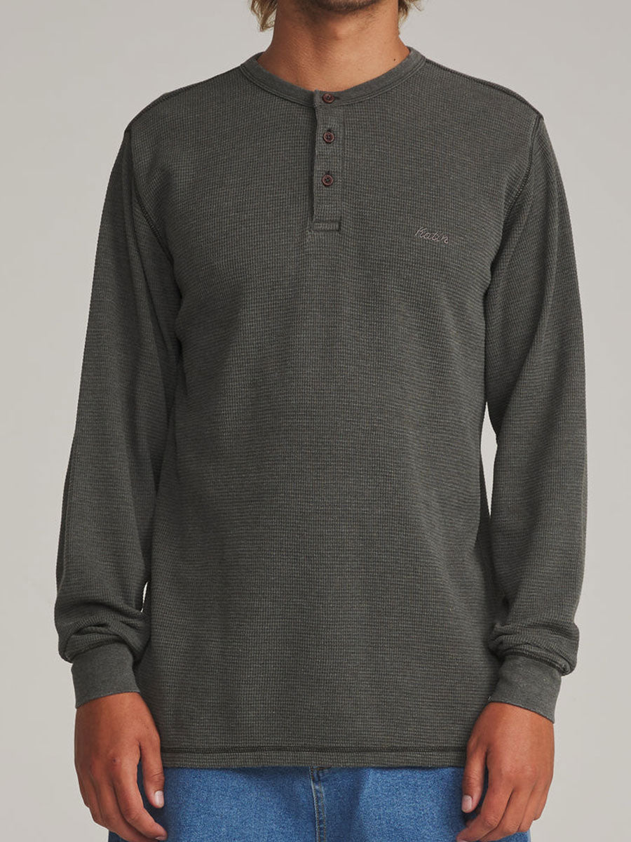 KATIN MESA THERMAL - BLACK VINTAGE WASH T-SHIRTS KATIN