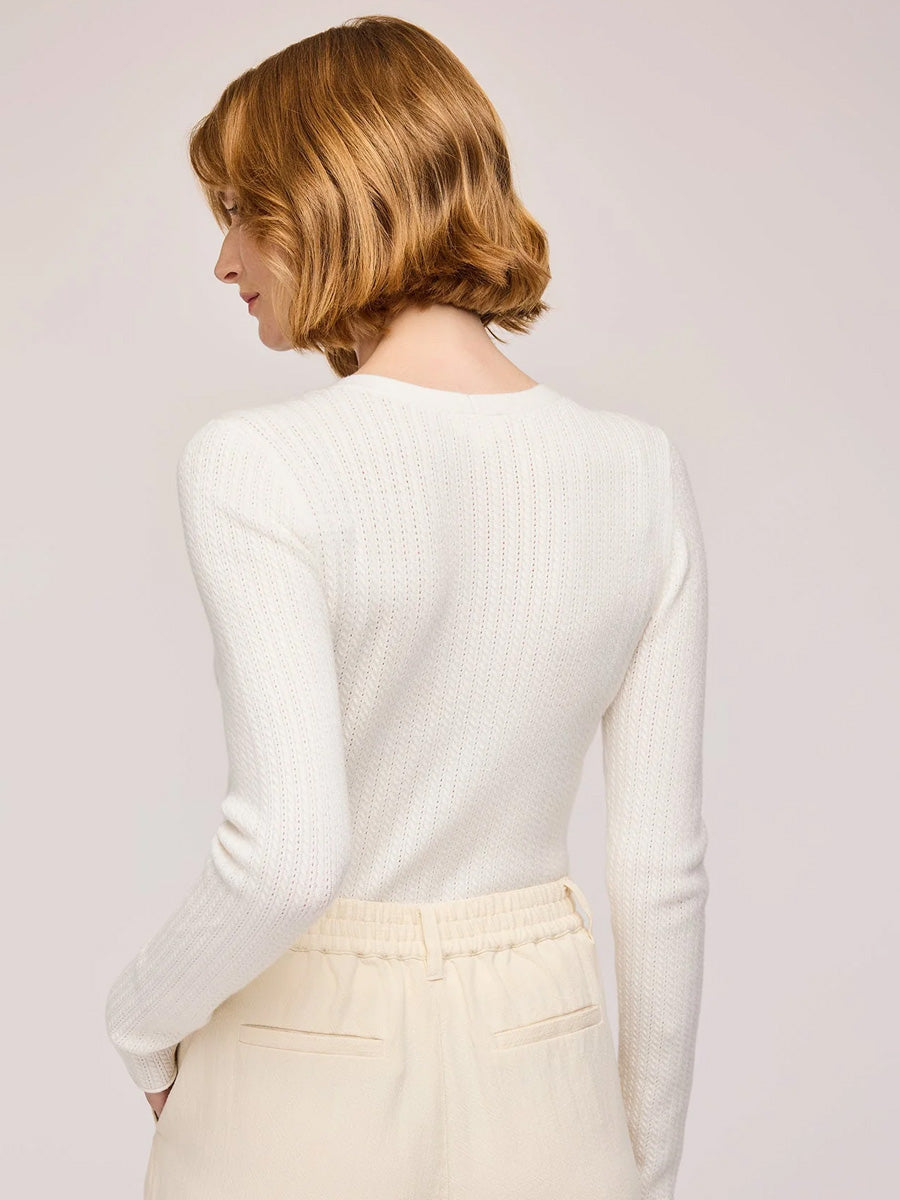 GENTLE FAWN MIA V-NECK PULLOVER TOP - WHITE Shirts & Tops GENTLE FAWN