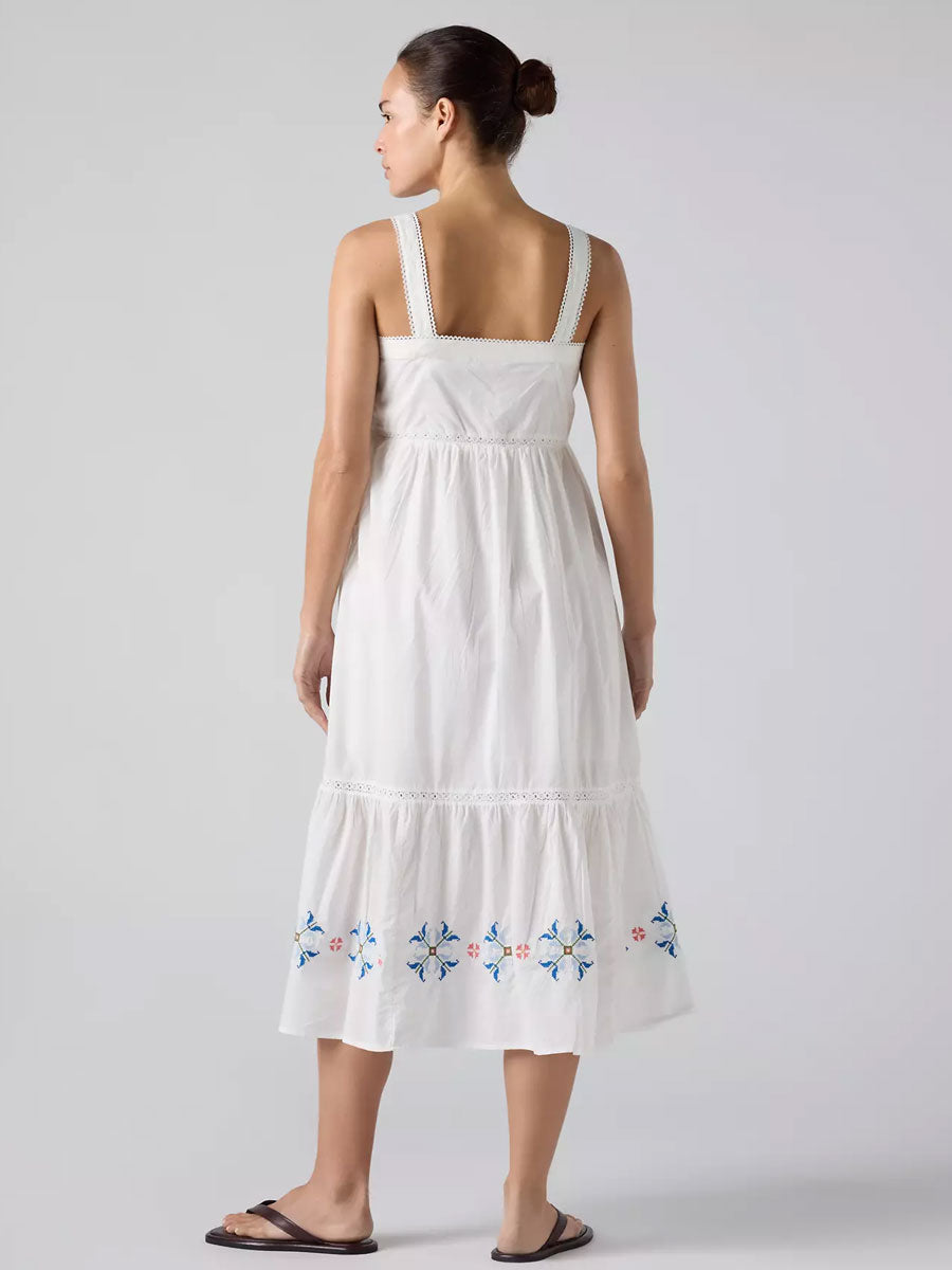 LEVI'S MIMI DRESS - CLOUD DANCER LARGER FLORAL DRESSES LEVI'S