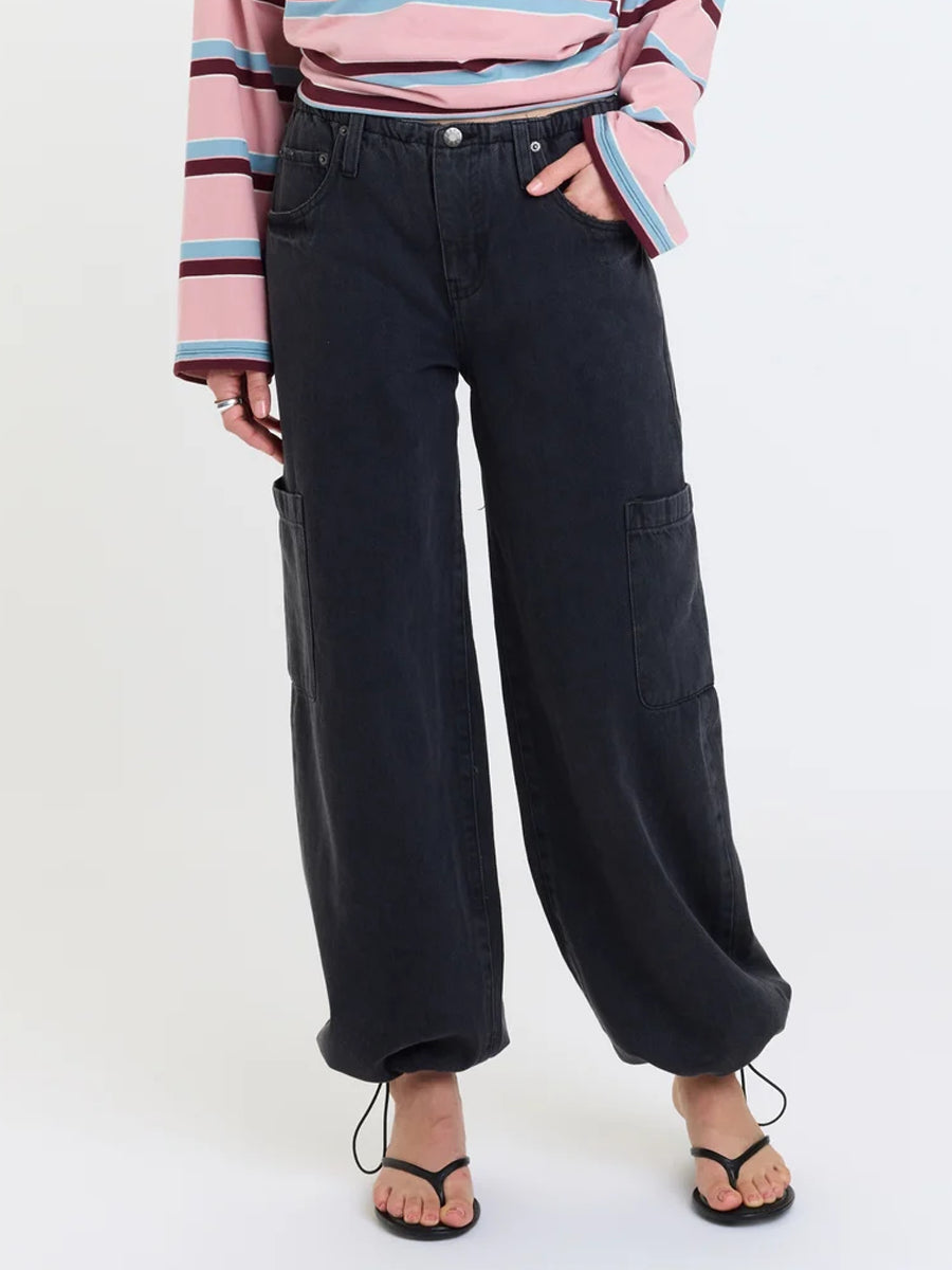 DAZE DENIM MIRAGE MID RISE CARGO HAREM PANT - ECLIPSE JEANS DAZE DENIM
