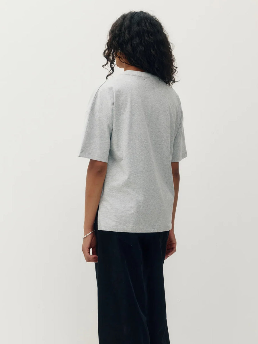 KUWALLA MIST OVERSIZE TEE - HEATHER GREY