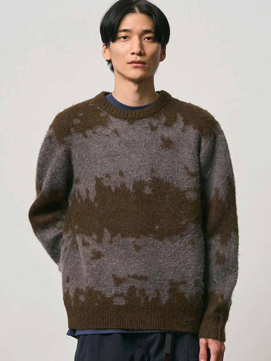GRAMICCI MOHAIR SPLATTER SWEATER - SLATE SWEATER SWEATERS GRAMICCI