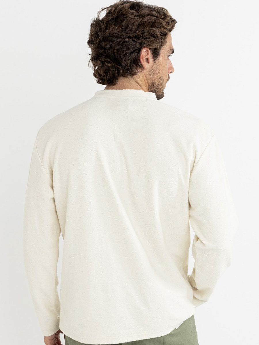 RHYTHM VINTAGE JERSEY SHORT-SLEEVE HENLEY - NATURAL SHIRTS RHYTHM