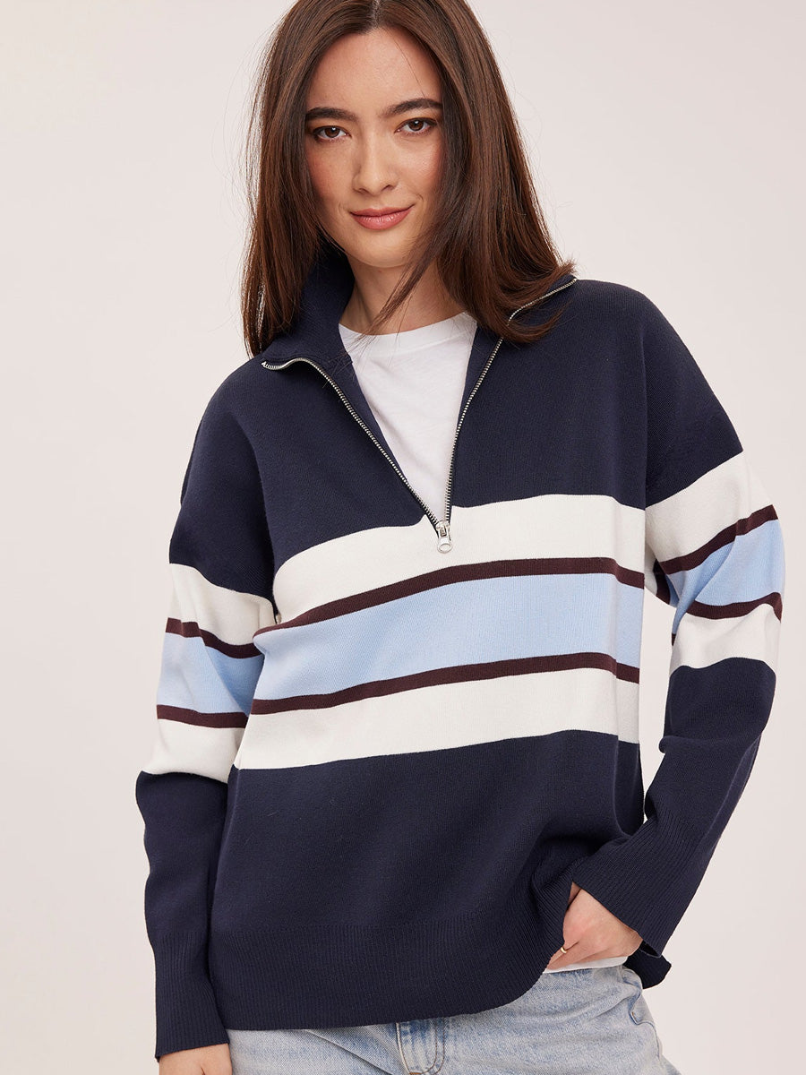 GENTLE FAWN IDRIS TOP - NAVY STRIPE SWEATERS GENTLE FAWN