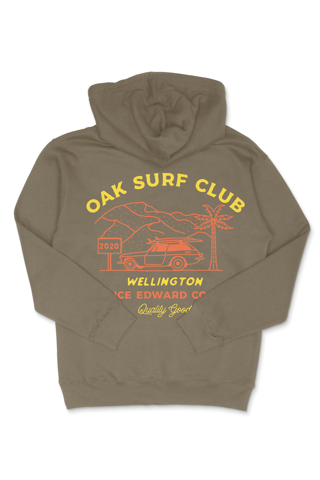 OAK SURF CLUB SANDBANKS HOODIE - ARMY HOODIE OAK SURF CLUB   