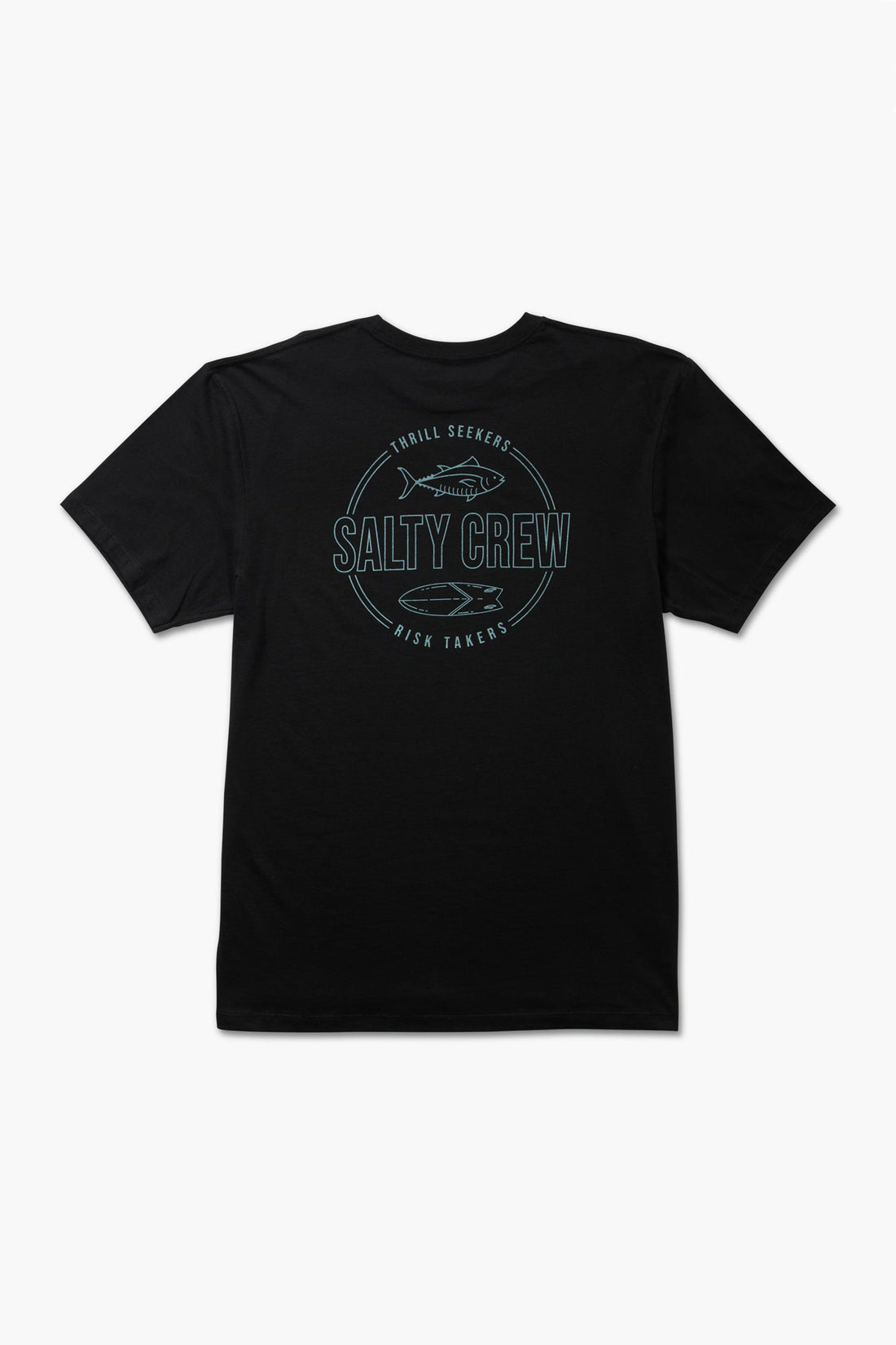 SALTY CREW OUTLINED SS TEE - BLACK SHIRT SALTY CREW   