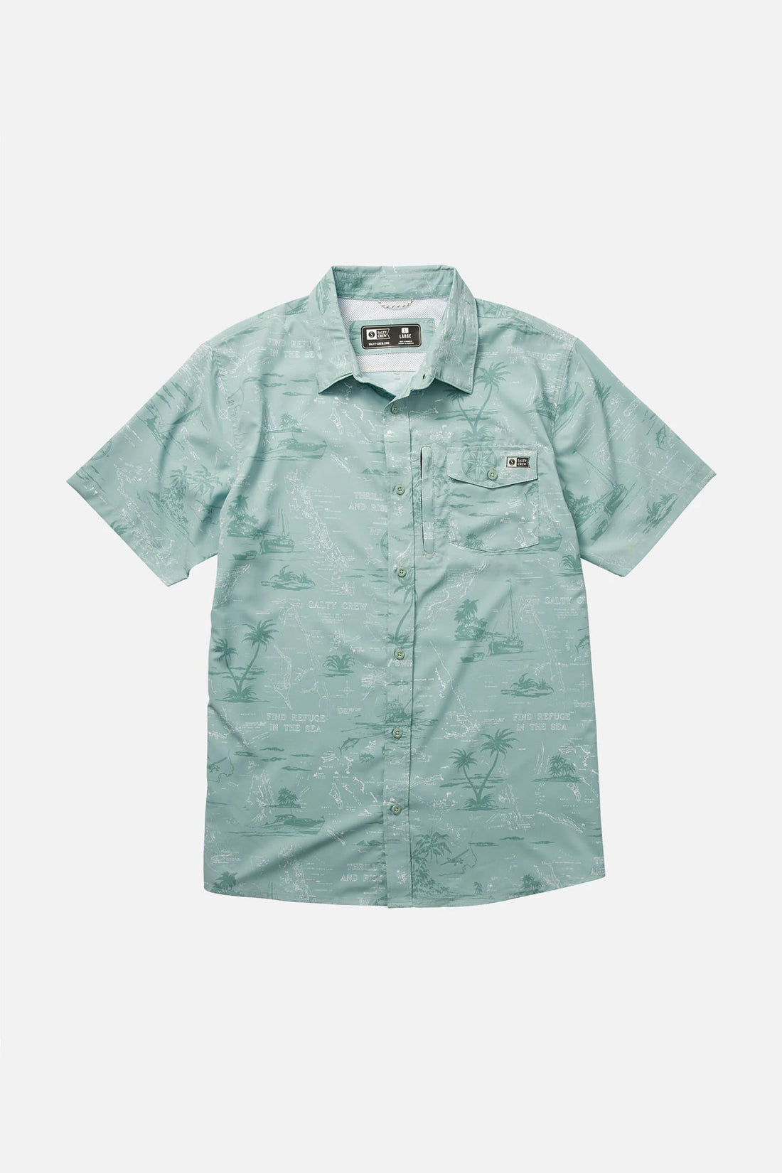 SALTY CREW SEAFARER SS TECH WOVEN - MACKEREL SHIRT SALTY CREW   