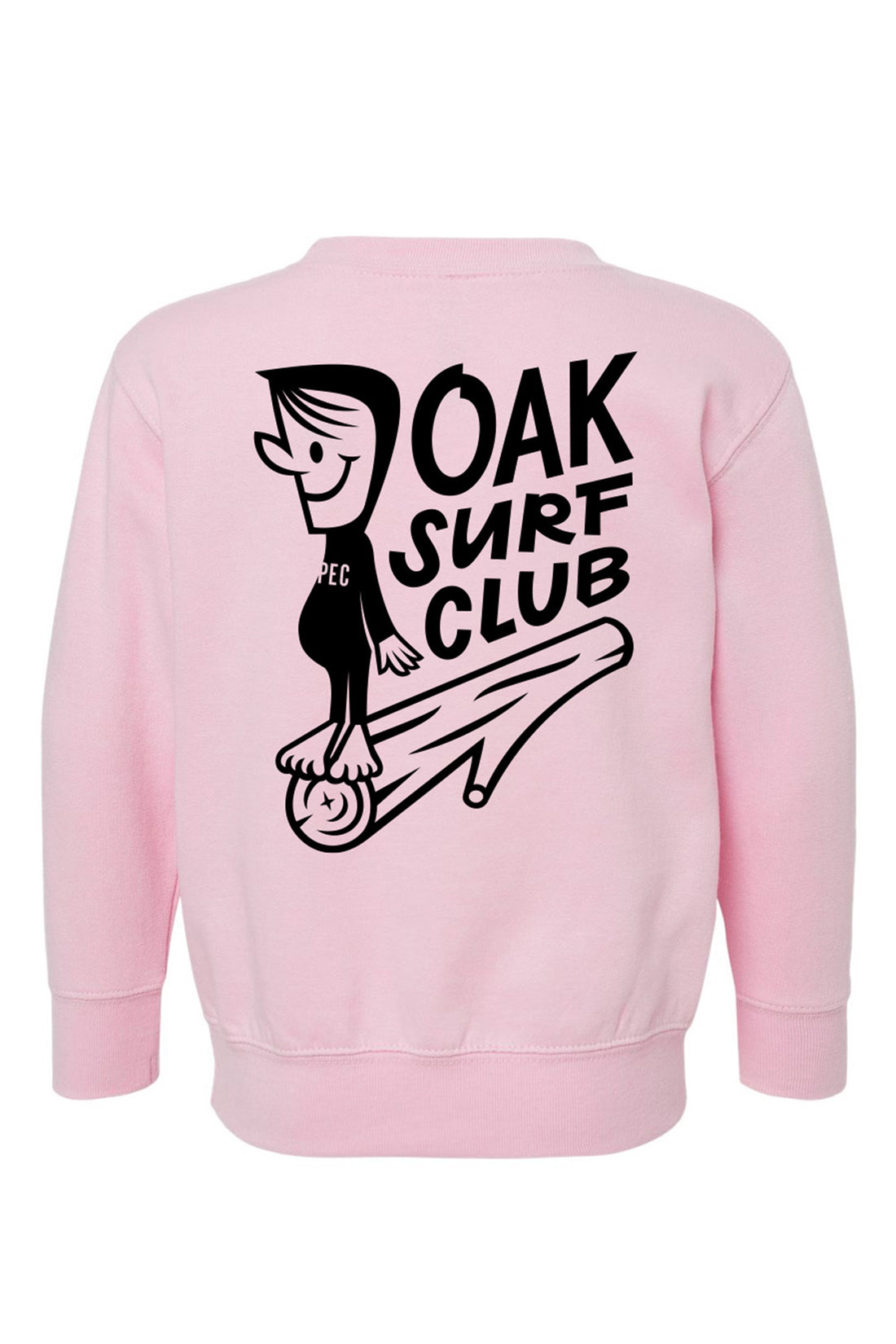 OAK SURF CLUB YOUTH GROVER CREWNECK - PINK CREWNECK OAK SURF CLUB