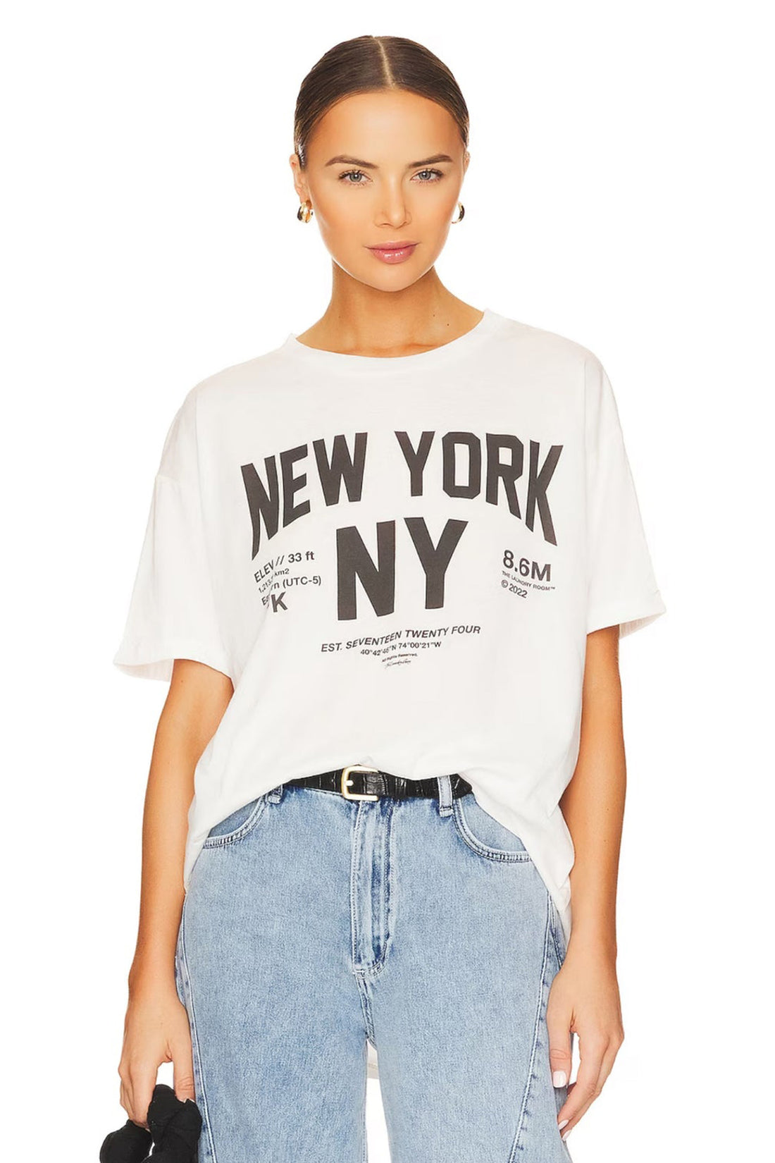 THE LAUNDRY ROOM - WELCOME TO NEW YORK OVERSIZED TEE SHIRT THE LAUNDRY ROOM   