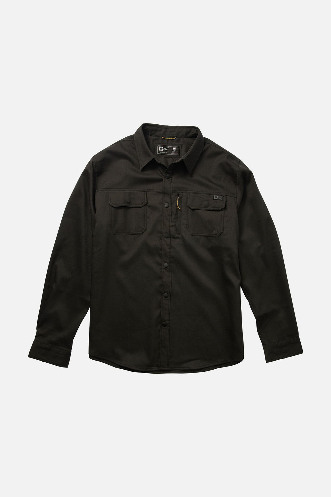 SALTY CREW FATHOM LS TECH FLANNEL - SOLID BALCK SHIRT SALTY CREW   