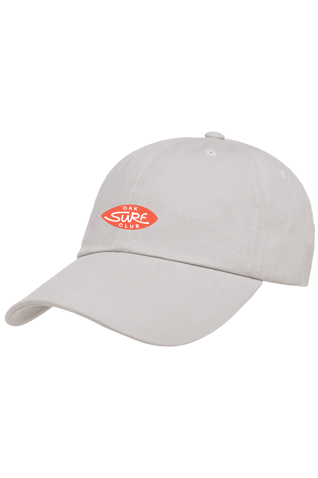 OAK SURF CLUB UNISEX COTTON TWILL HAT - GREY HAT OAK SURF CLUB   