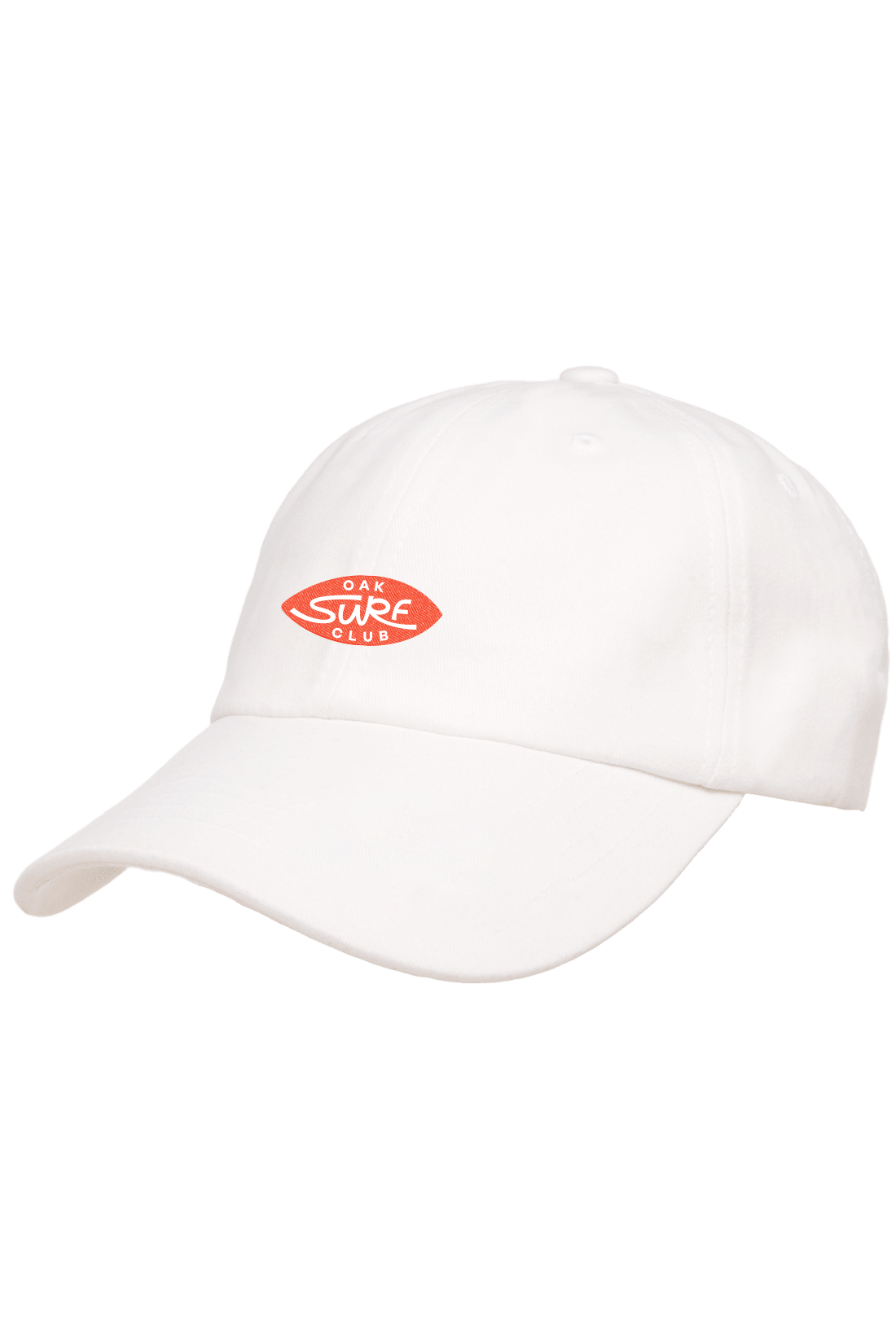 OAK SURF CLUB UNISEX COTTON TWILL HAT - WHITE HAT OAK SURF CLUB   