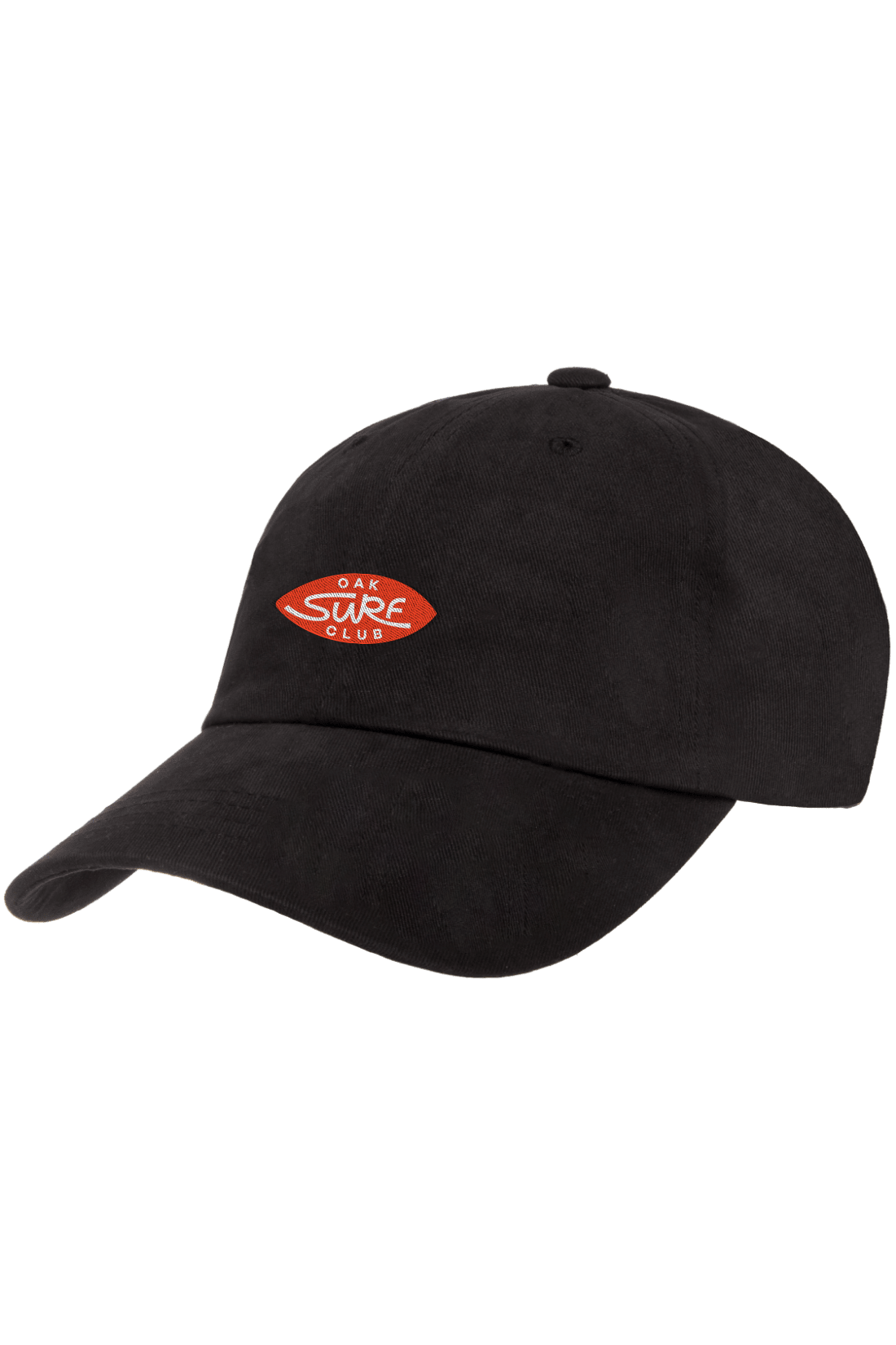 OAK SURF CLUB UNISEX COTTON TWILL HAT - BLACK HAT OAK SURF CLUB   