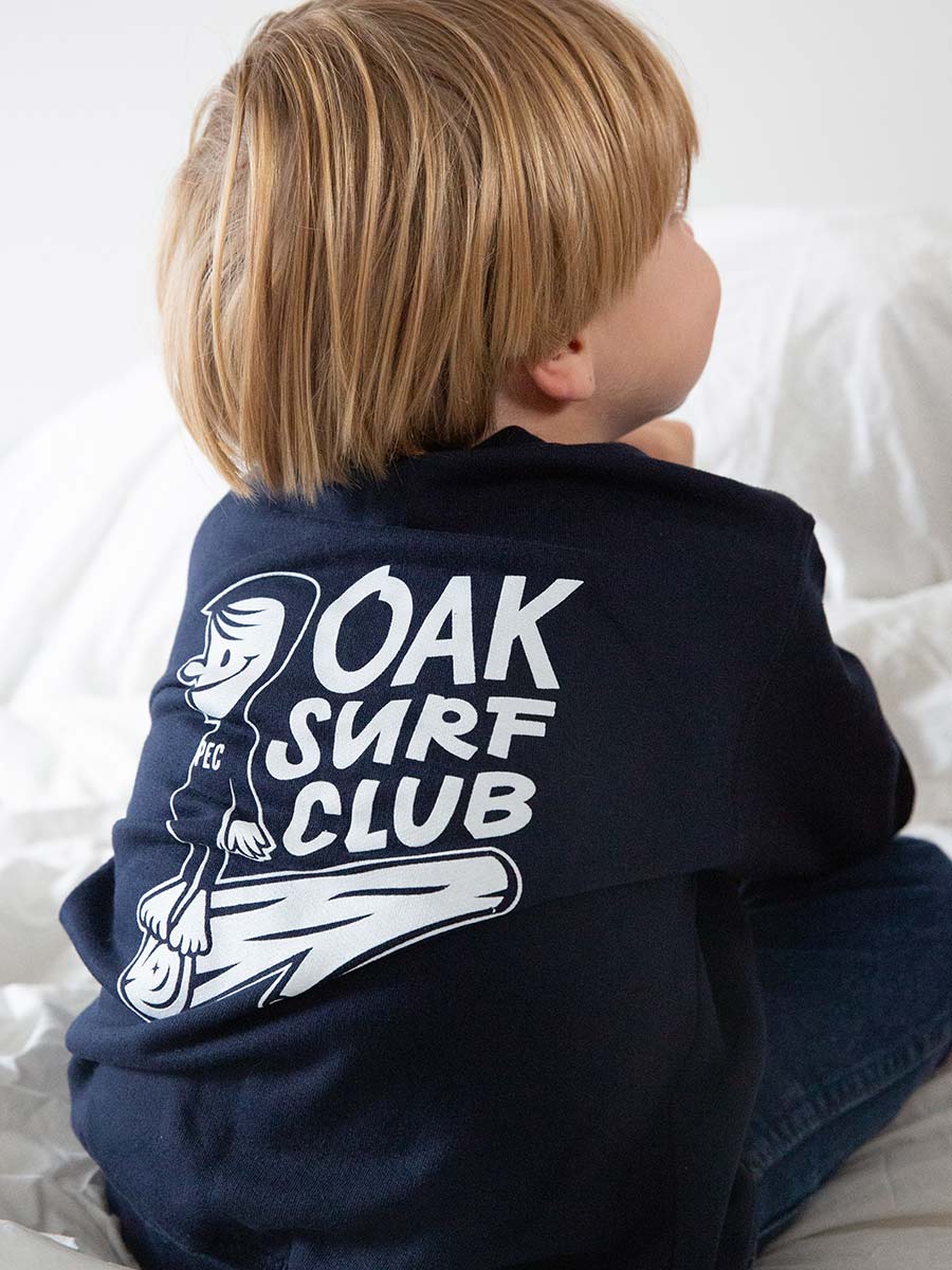 OAK SURF CLUB YOUTH GROVER CREWNECK - NAVY CREWNECK OAK SURF CLUB