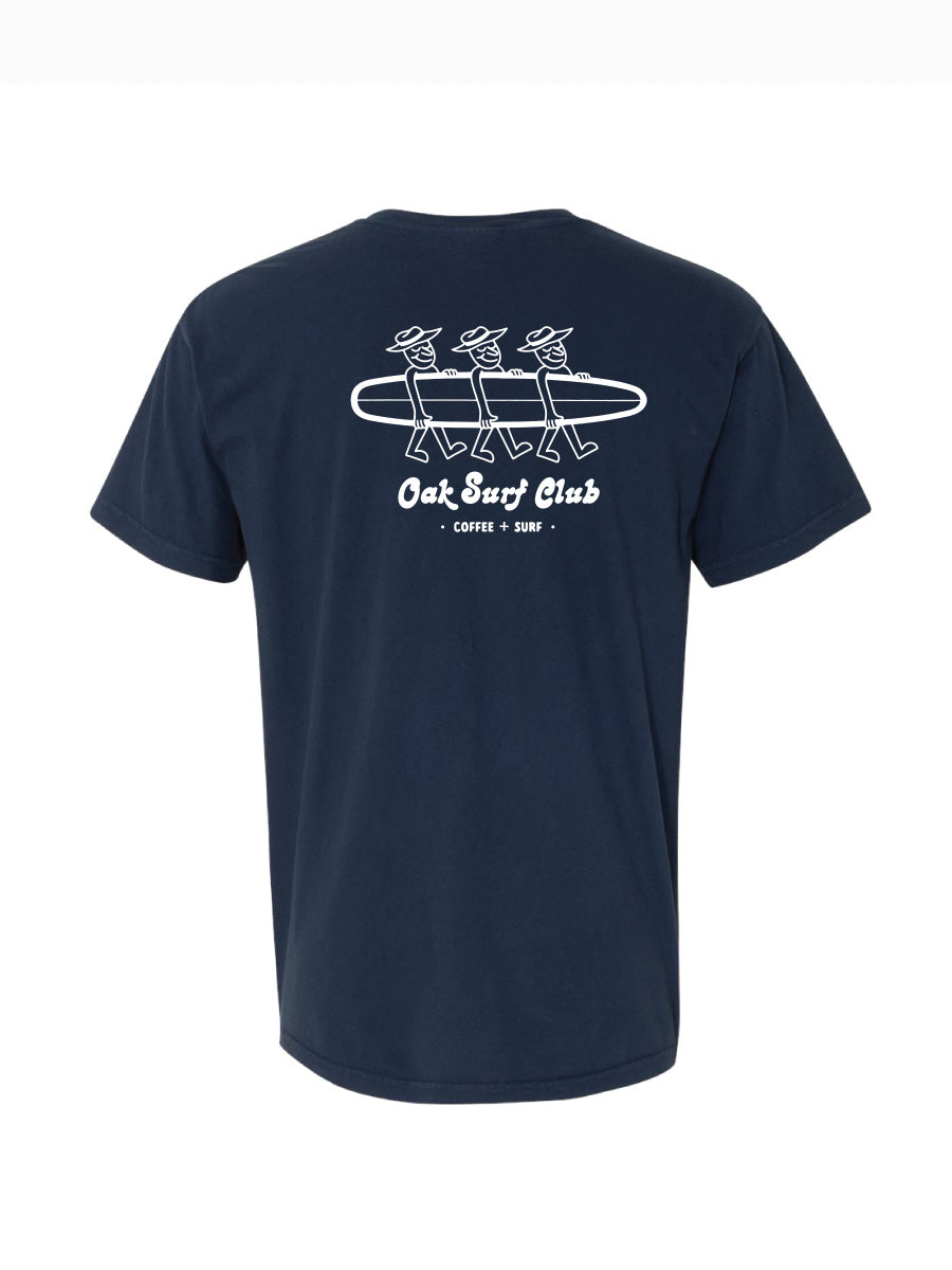 OAK SURF CLUB THREE GUYS TEE - NAVY T-SHIRTS OAK SURF CLUB