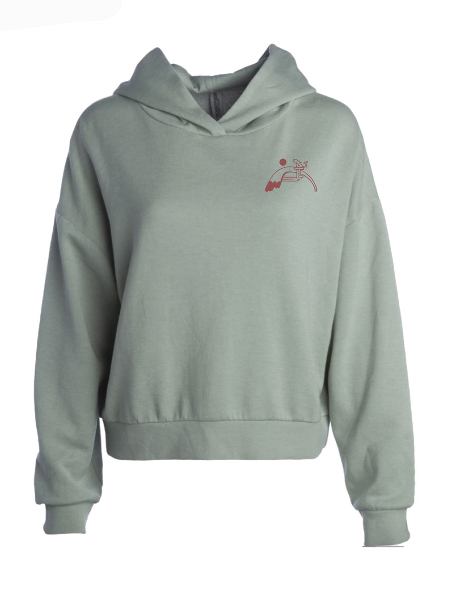 OAK SURF CLUB FINN WOMENS HOODIE - SAGE SWEATERS OAK SURF CLUB