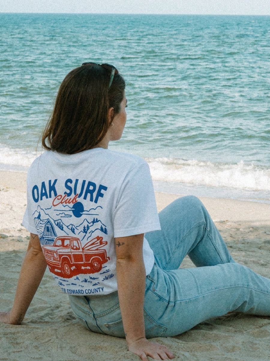 OAK SURF CLUB OAK SURF CLUB FINN BOXY TEE - BLUSH